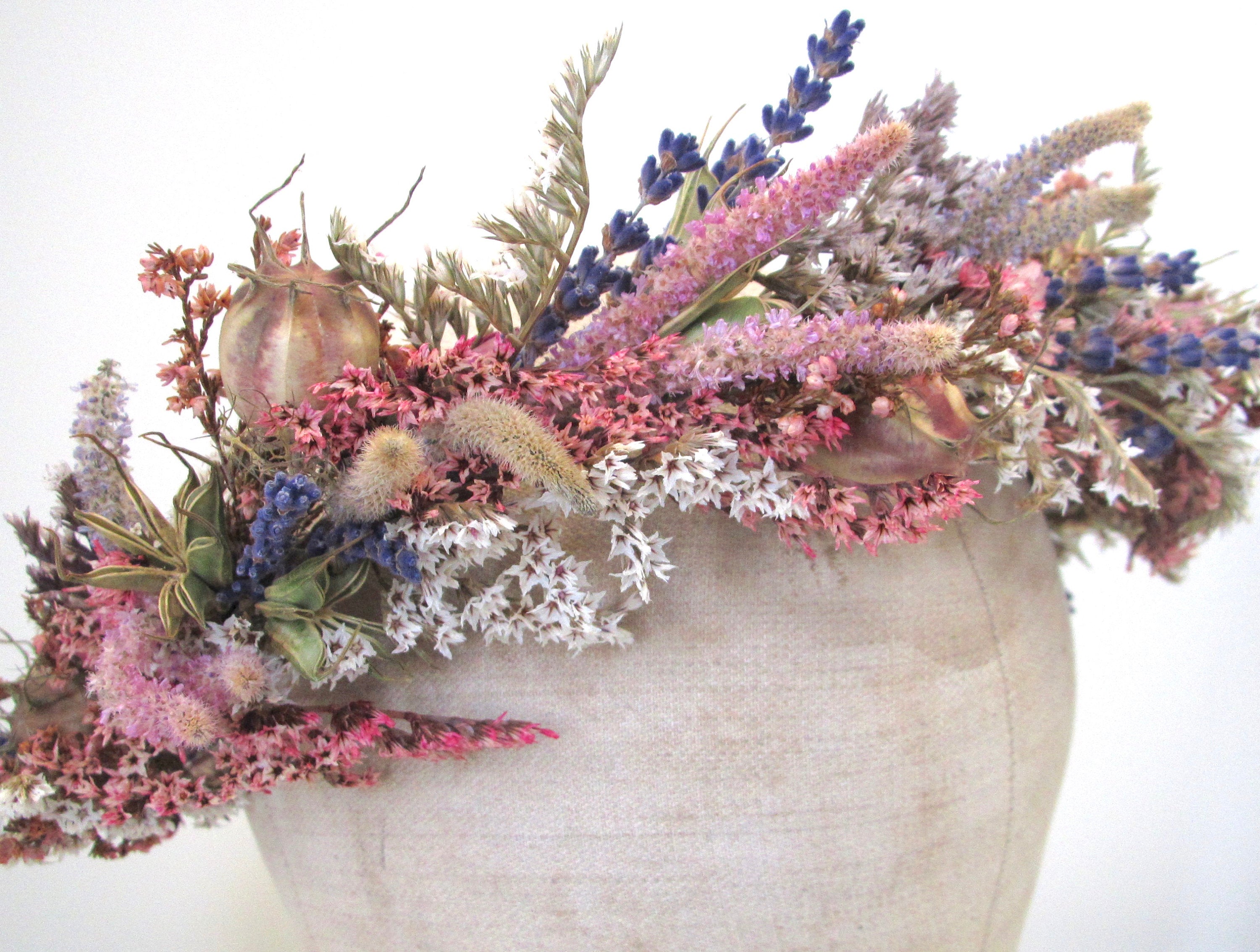 Dried Flower Pastel Crown Kit - The Parsons Wreath Company