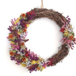 dried flower wreath