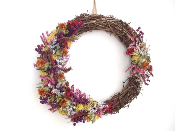dried flower wreath