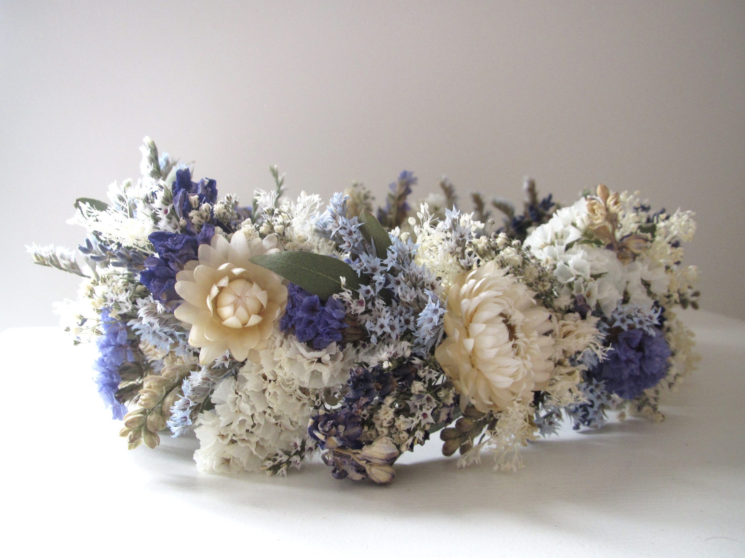 Silver Berry Flower Crown with Flowers
