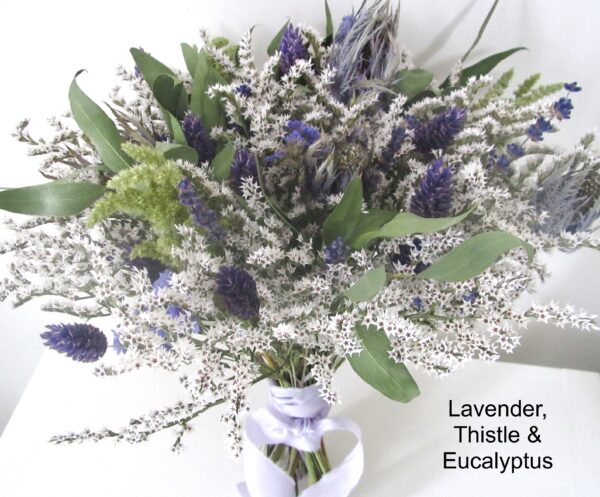 lavender, thistle and eucalyptus