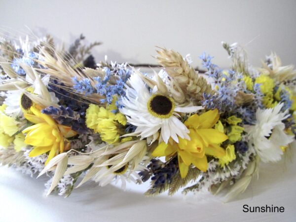 blue and yellow crown